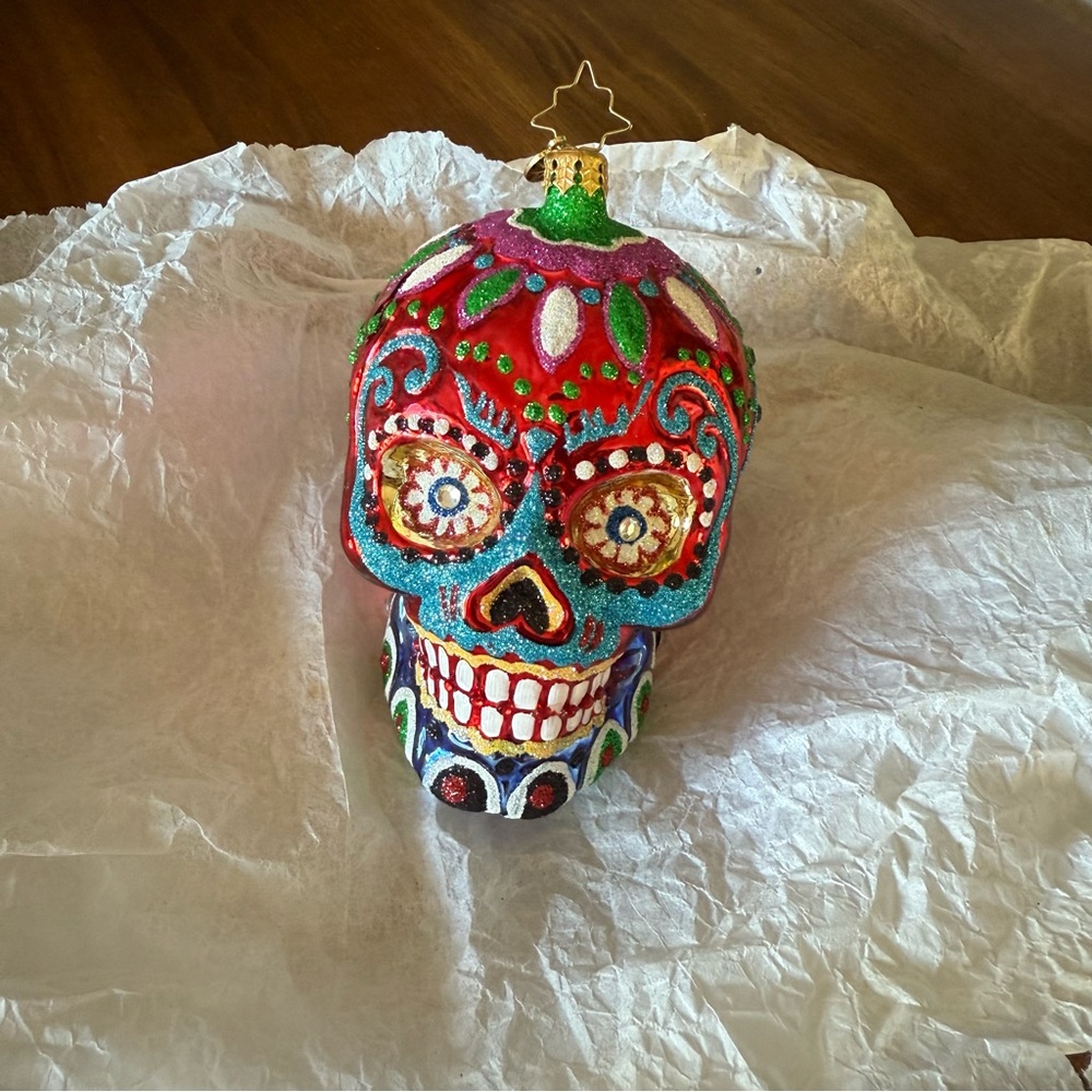 Christopher Radko Dia De Los Muertos (Day of the Dead) Sugar Skull Ornament - Picture 3 of 7
